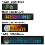 Pantalla flexible para publicidad en el coche, aplicación de pantalla inteligente con Bluetooth, 7x17.3cm(16 x 32 LEDs) - Imagen 3
