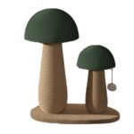 Rascador vertical de sisal para gatos, juguete interactivo resistente al desgaste, Combination Mushroom
