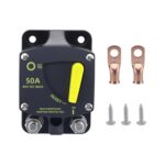 Interruptor de fusible de protección de encendido con reinicio manual para yate de RV con accesorios de terminal, 50A