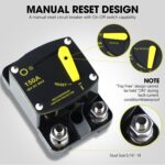 Interruptor de fusible de protección de encendido con reinicio manual para yate de RV con accesorios de terminal, 200A - Imagen 7