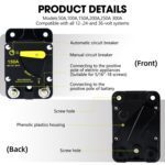 Interruptor de fusible de protección de encendido con reinicio manual para yate de RV con accesorios de terminal, 200A - Imagen 8