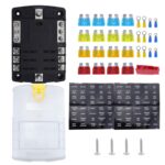 Caja de fusibles con indicador LED de 6 vías para vehículos recreativos y yates, Configuration 2