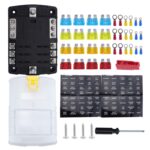 Caja de fusibles con indicador LED de 6 vías para vehículos recreativos y yates, Configuration 3