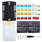 Caja de fusibles con indicador LED de 6 vías para vehículos recreativos y yates, Configuration 4
