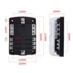 Caja de fusibles con indicador LED de 6 vías para vehículos recreativos y yates, Configuration 3 - Imagen 3