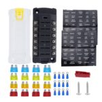 Caja de fusibles con tapa aislada y enchufable de 6 vías para automóviles y yates, Upgraded Version B