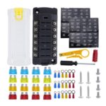 Caja de fusibles con tapa aislada y enchufable de 6 vías para automóviles y yates, Enhanced Version B