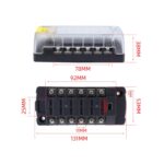 Caja de fusibles con tapa aislada y enchufable de 6 vías para automóviles y yates, Enhanced Version B - Imagen 3