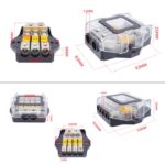 Portafusibles de latón macizo modificado para amplificador de audio de automóvil de 80 A con cubierta transparente, 4-way - Imagen 4