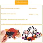 Collar de cuerda elástica ajustable con pajarita decorativa de dibujos animados para mascotas de Halloween, Skeleton - Imagen 4