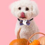 Collar de cuerda elástica ajustable con pajarita decorativa de dibujos animados para mascotas de Halloween, Demon Round Face - Imagen 7