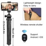 Trípode de silicona para cámara con forma de pez pulpo, soporte plegable de escritorio, With Bluetooth Controller+Adapter+Phone Clip+Storage Bag+Screws - Imagen 4