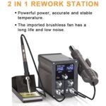 Estación de soldadura 2 en 1 BAKU BA-898A+ Estación de aire caliente Temperatura ajustable, EU Plug 220V - Imagen 3