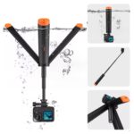Trípode retráctil para selfies con barra de flotabilidad subacuática de 61 cm de TELESIN para cámara de acción GoPro Insta360 DJI OSMO