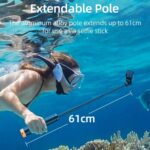 Trípode retráctil para selfies con barra de flotabilidad subacuática de 61 cm de TELESIN para cámara de acción GoPro Insta360 DJI OSMO - Imagen 4