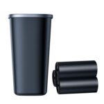Papelera para coche sencilla, contenedor de almacenamiento para automóvil con bolsa de basura