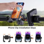 YYS-615 Soporte para teléfono celular con navegación para motocicleta y bicicleta, semienvuelto - Imagen 4