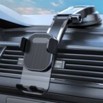 Soporte para teléfono móvil con ventosa para salpicadero de coche con bloqueo automático, Brushed Waterfall Base