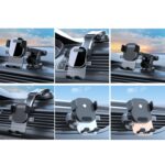 Soporte para teléfono móvil con ventosa para salpicadero de coche con bloqueo automático, Brushed Waterfall Base - Imagen 2