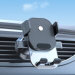 Soporte para teléfono móvil con ventosa para salpicadero de coche con bloqueo automático, Black Air Outlet