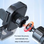 Soporte para teléfono móvil con ventosa para salpicadero de coche con bloqueo automático, Black Air Outlet - Imagen 8