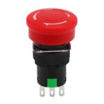 Interruptor de parada de emergencia con orificio de montaje de 16 mm Interruptores pulsadores autoblocantes tipo hongo, LA16