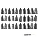Clavos para reparación de neumáticos de motocicletas eléctricas con aspiradora, 15pcs Small + 15pcs Large+ Screwdriver