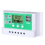 Controlador de cargador de panel de células solares PWM de 12 V Controlador solar de batería de plomo-ácido de iones de litio, 10A - Imagen 2