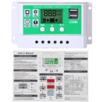 Controlador de cargador de panel de células solares PWM de 12 V Controlador solar de batería de plomo-ácido de iones de litio, 40A - Imagen 7