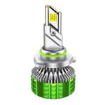 Faro delantero para coche de aleación de aluminio con tubo de cobre doble LED de 100 W, resistente al agua, 9006