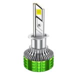 Faro delantero para coche de aleación de aluminio con tubo de cobre doble LED de 100 W, resistente al agua, H1