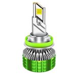 Faro delantero para coche de aleación de aluminio con tubo de cobre doble LED de 100 W, resistente al agua, H11
