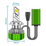 Faro delantero para coche de aleación de aluminio con tubo de cobre doble LED de 100 W, resistente al agua, 9005 - Imagen 3