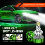 Faro delantero para coche de aleación de aluminio con tubo de cobre doble LED de 100 W, resistente al agua, H11 - Imagen 9