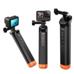 Barra de flotabilidad Bluetooth TELESIN, resistente al agua hasta 15 m, para GoPro HERO13/12/11/10/9/8, color negro