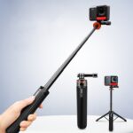 Trípode y palo para selfies con cámara de acción VRIG, 17-51 cm, poste de extensión ajustable para Insta360, DJI Action y GoPro HERO