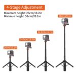 Trípode y palo para selfies con cámara de acción VRIG, 17-51 cm, poste de extensión ajustable para Insta360, DJI Action y GoPro HERO - Imagen 3