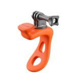 Soporte flexible ajustable de silicona para cámara de acción TELESIN para GoPro HERO / Insta360 / DJI Action Camera, Orange