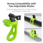 Soporte flexible ajustable de silicona para cámara de acción TELESIN para GoPro HERO / Insta360 / DJI Action Camera, Gray - Imagen 6
