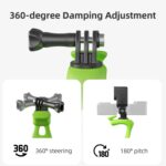Soporte flexible ajustable de silicona para cámara de acción TELESIN para GoPro HERO / Insta360 / DJI Action Camera, Gray - Imagen 7