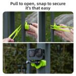 Soporte flexible ajustable de silicona para cámara de acción TELESIN para GoPro HERO / Insta360 / DJI Action Camera, Black - Imagen 8