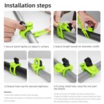 Soporte flexible ajustable de silicona para cámara de acción TELESIN para GoPro HERO / Insta360 / DJI Action Camera, Black - Imagen 10