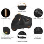 Funda protectora contra la lluvia y el sol para motocicletas, de tela Oxford, a prueba de polvo y con hebilla antirrobo, XL - Imagen 3