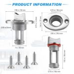Tapón de agua de acero inoxidable para drenaje de popa de kayak, 2pcs - Imagen 3