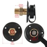 Válvula de retención de entrada de agua de latón para vehículos recreativos Accesorios para yates, Black - Imagen 2