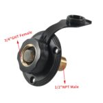 Válvula de retención de entrada de agua de latón para vehículos recreativos Accesorios para yates, White - Imagen 3