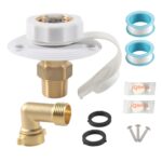 Válvula de retención de entrada de agua de latón para yate, RV con adaptador, White With Adapter