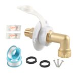 Válvula de retención de entrada de agua de latón para yate, RV con adaptador, White With Adapter - Imagen 2