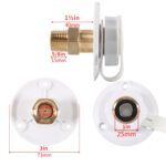Válvula de retención de entrada de agua de latón para yate, RV con adaptador, White With Adapter - Imagen 3