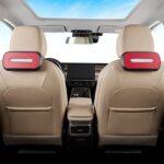 Caja de pañuelos para colgar en el respaldo del asiento del techo corredizo del parasol del automóvil, Suede Beige - Imagen 14